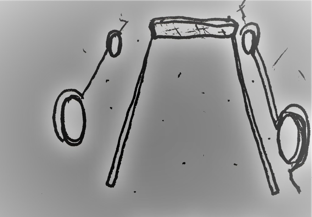 lines and curves vaguely resembling an open parking space